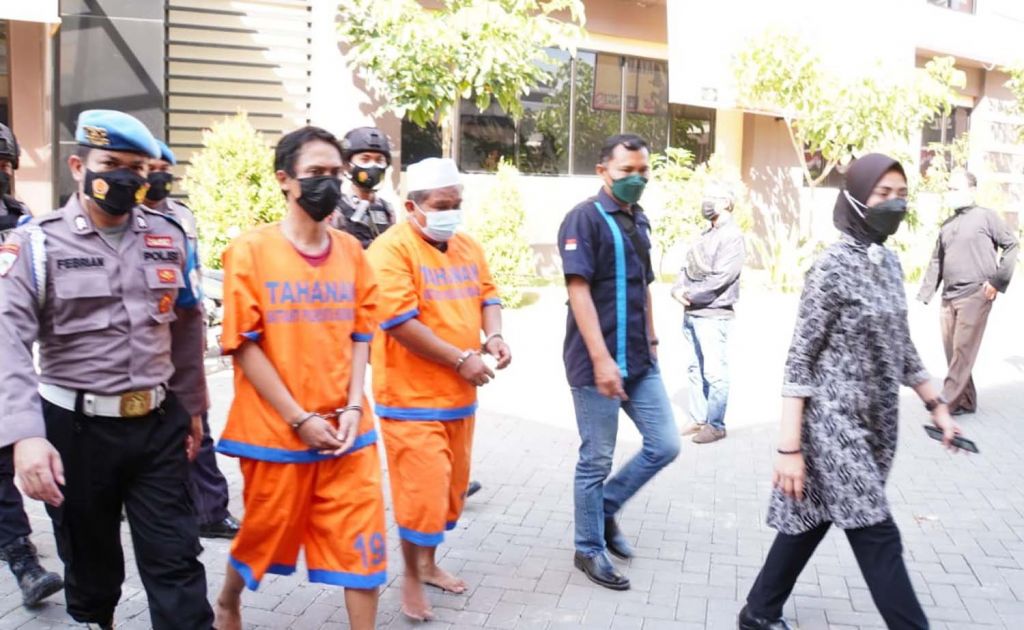 Dua kurir narkoba diamankan di Mapolresta Sidoarjo