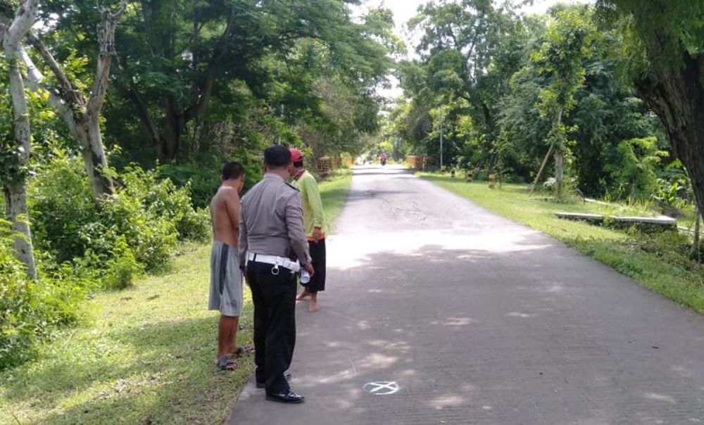 Lokasi pengayuh sepeda angin ditabrak motor