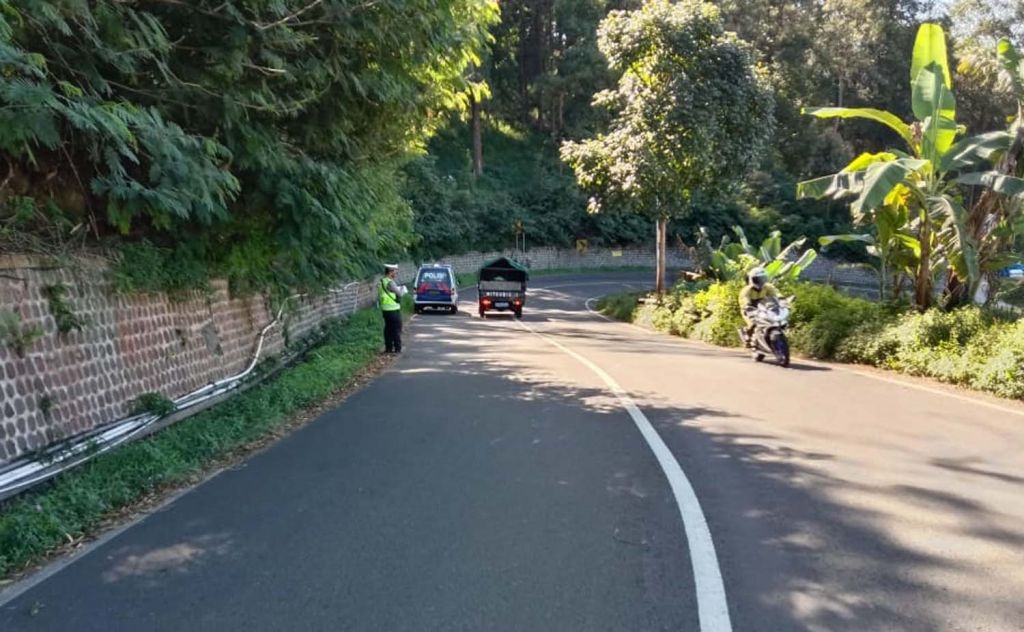 Lokasi kecelakaan tunggal motor diduga rem blong di Magetan