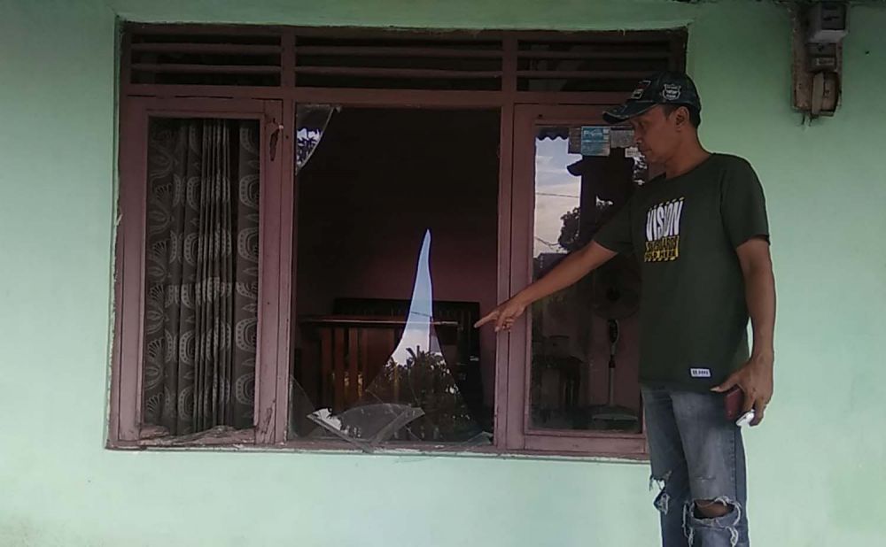 Beberapa Rumah Warga Rusak Akibat Ledakan di Pabrik Etanol Mojokerto