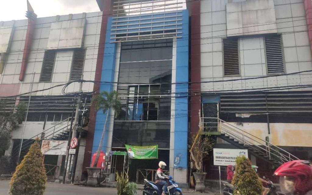 Lokasi pembacokan penjual kain di Surabaya