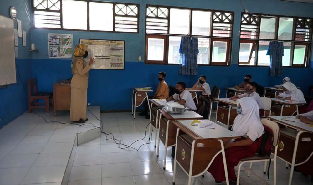 MPLS di SMP Negeri 1 Mojoanyar, Kabupaten Mojokerto digelar secara tatap muka
