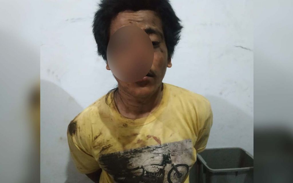 Maling motor yang dihajar warga