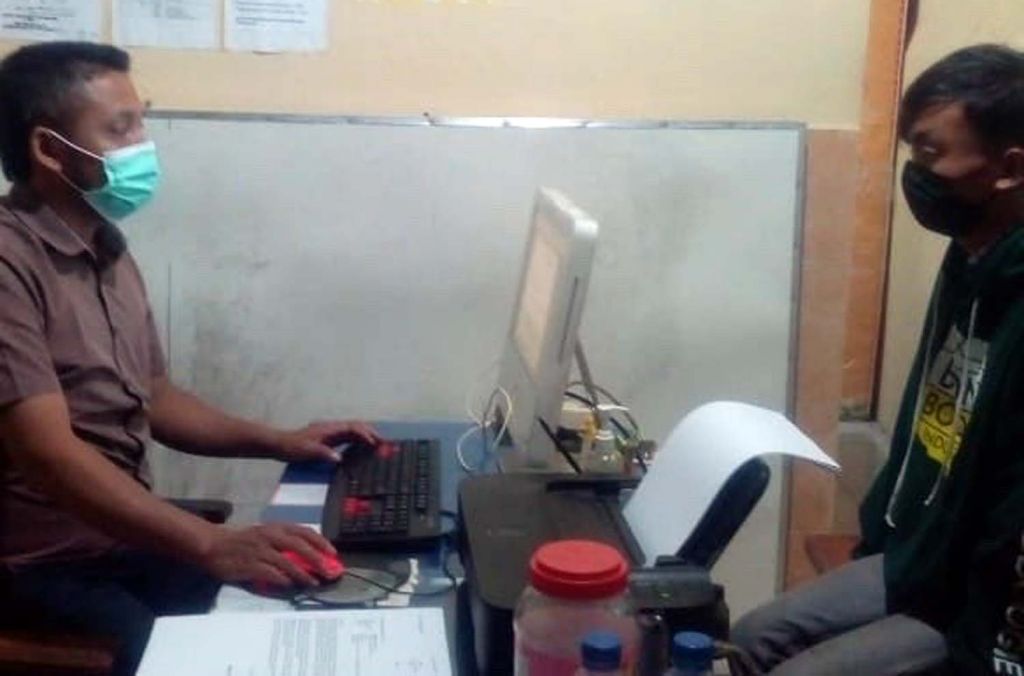 Maling pakaian dalam wanita diperiksa di Mapolsek Sempu, Banyuwangi