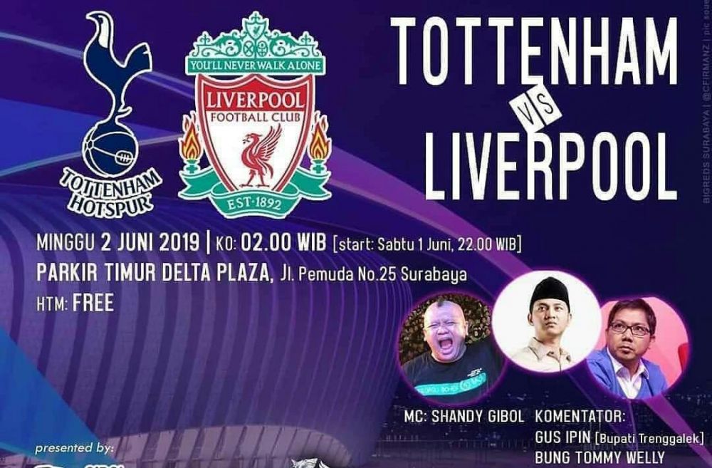 Nobar Final Liga Champions 2019 bareng Bupati Trenggalek Mochamad Nur Arifin atau Cak Ipin di Surabaya 