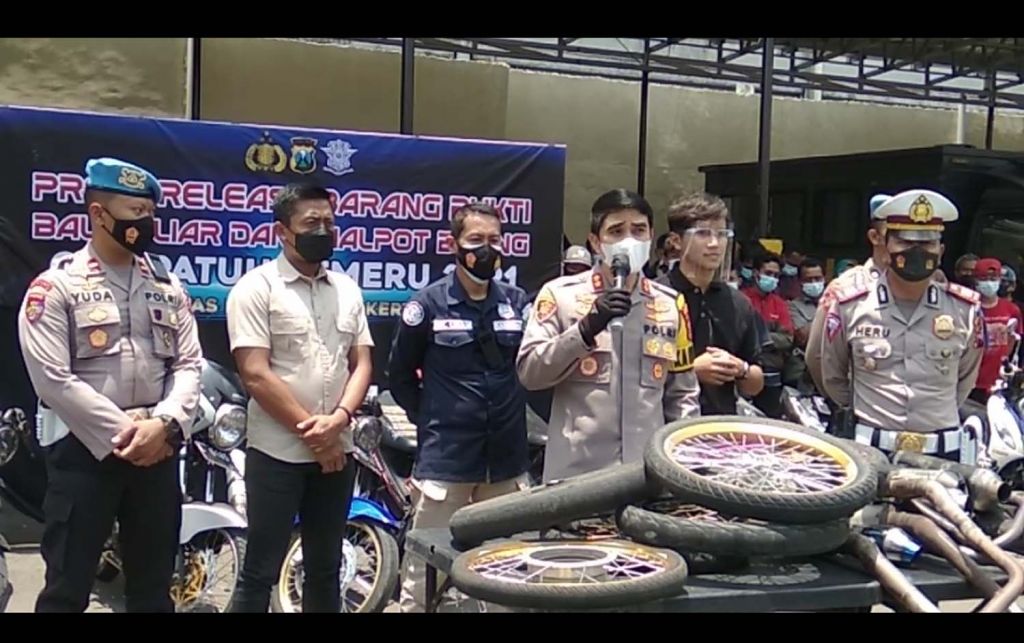 Pers rilis Operasi Patuh Semeru 2021 Polres Mojokerto Kota
