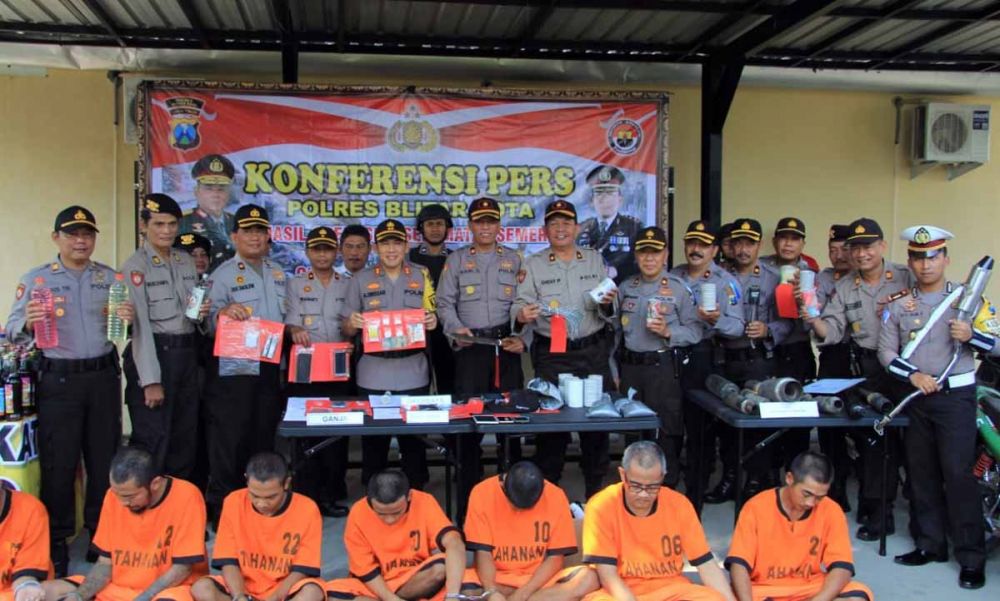 101 Preman di Kota Blitar Diamankan Jelang Lebaran 2019