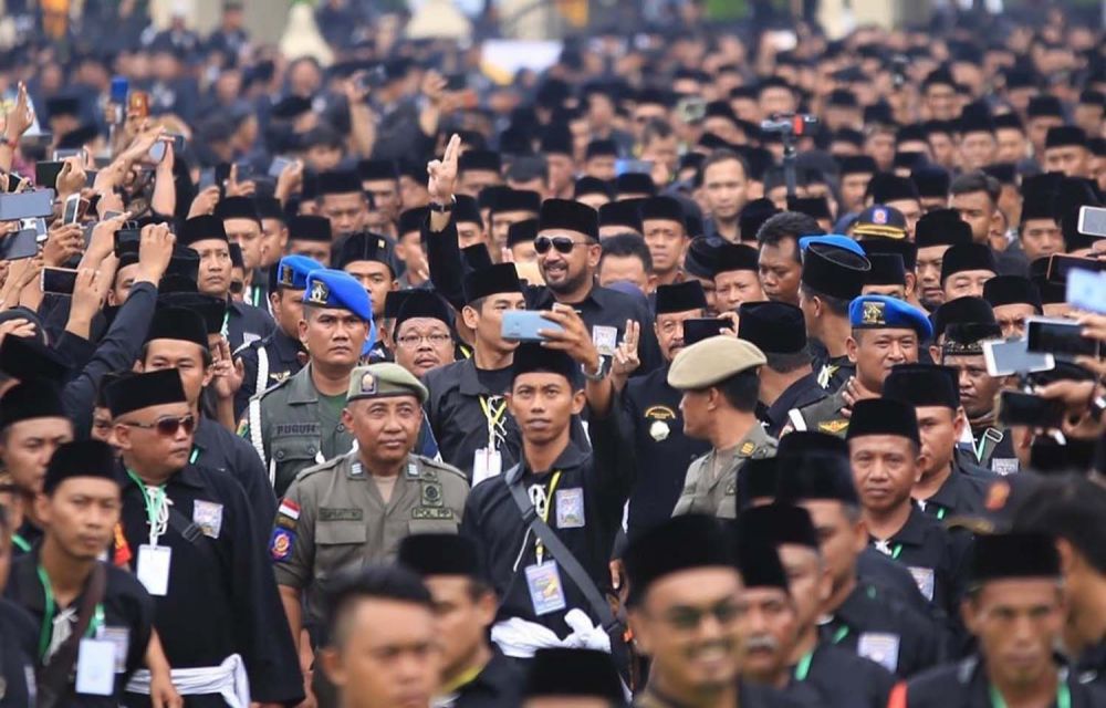 Ribuan Pendekar di Ponorogo Berdoa Bersama untuk Para Korban Banjir