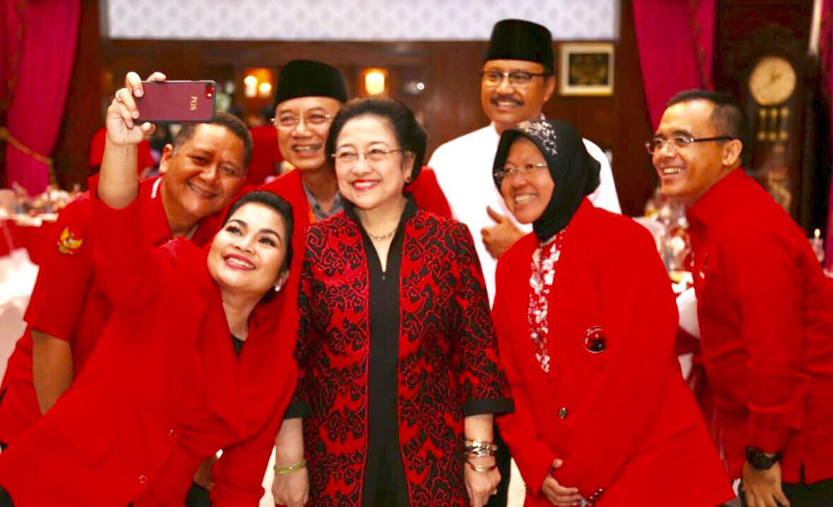Megawati saat di Rumah Dinas Walikota Surabaya.