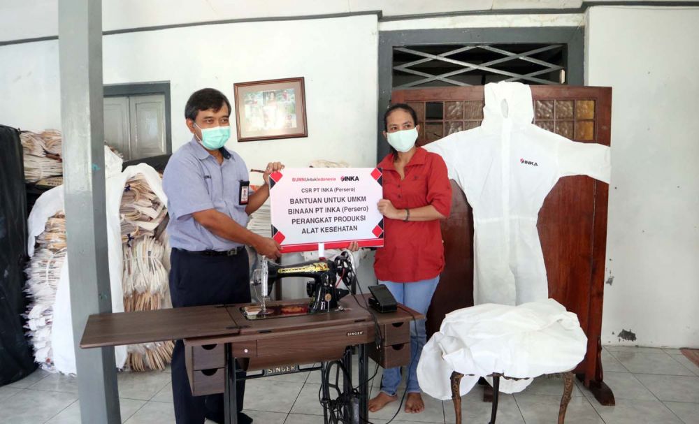 PT INKA bantu alat produksi untuk UMKM terdampak Covid-19 di Madiun