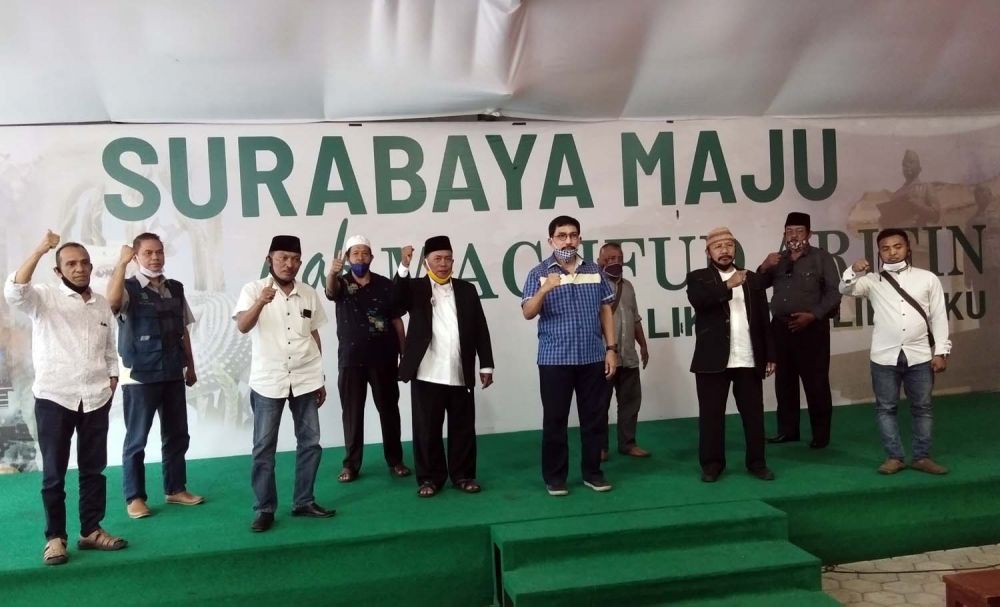 Ikamra saat memberikan dukungan kepada Calon Wali Kota Surabaya Machfud Arifin