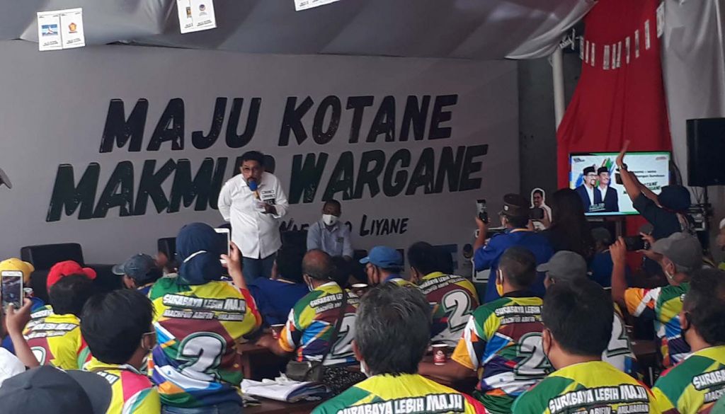 Para Sopir Angkot di Surabaya Makin Mantap Menangkan Machfud-Mujiaman