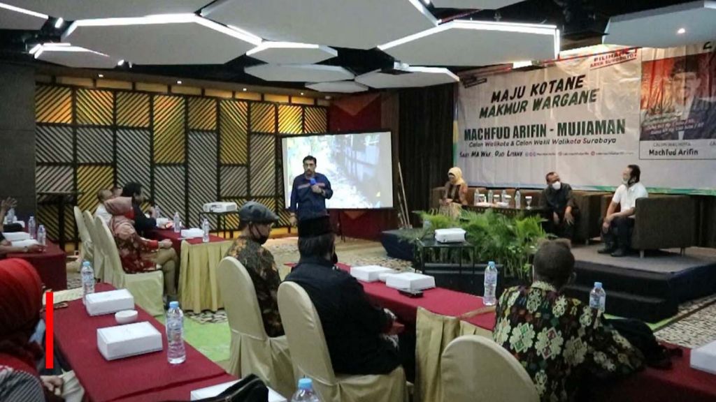 Calon Wali Kota Surabaya Machfud Arifin saat bersilaturahmi dengan PAPPRI Jawa Timur
