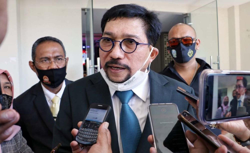 Mantan Kapolda Jatim Irjen Pol (Purn) Machfud Arifin menjadi tamu undangan peringatan Hari Bhayangkara ke-74 di Mapolda Jatim