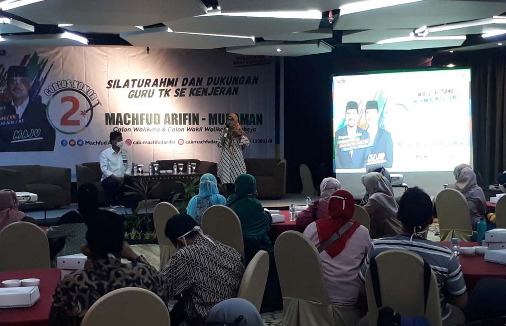 Konsolidasi Calon Wakil Wali Kota Surabaya, Mujiaman bersama para guru TK