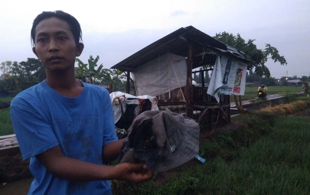 Gubuk tempat Pak RT tewas tersambar petir