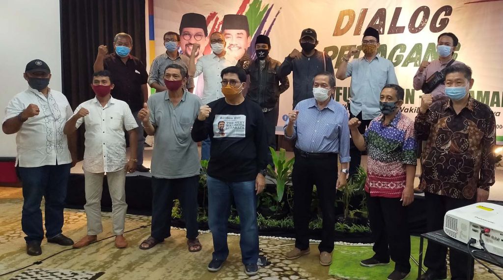 Para Pedagang Pasar di Surabaya Sepakat Dukung Machfud Arifin-Mujiaman