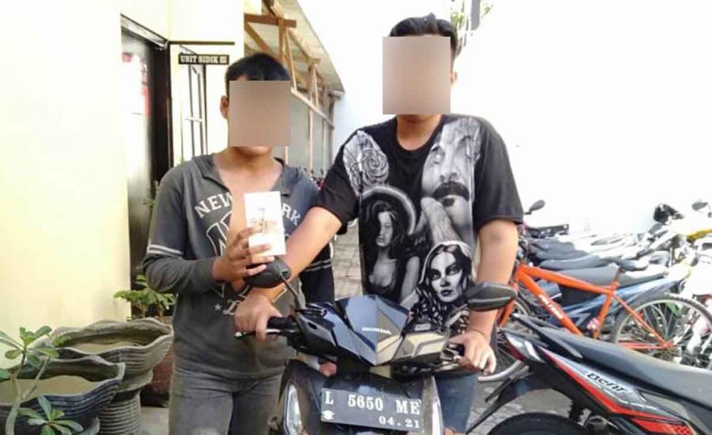 Tak Lihai Joki Motor, Dua Jambret Remaja ini Nyonyor