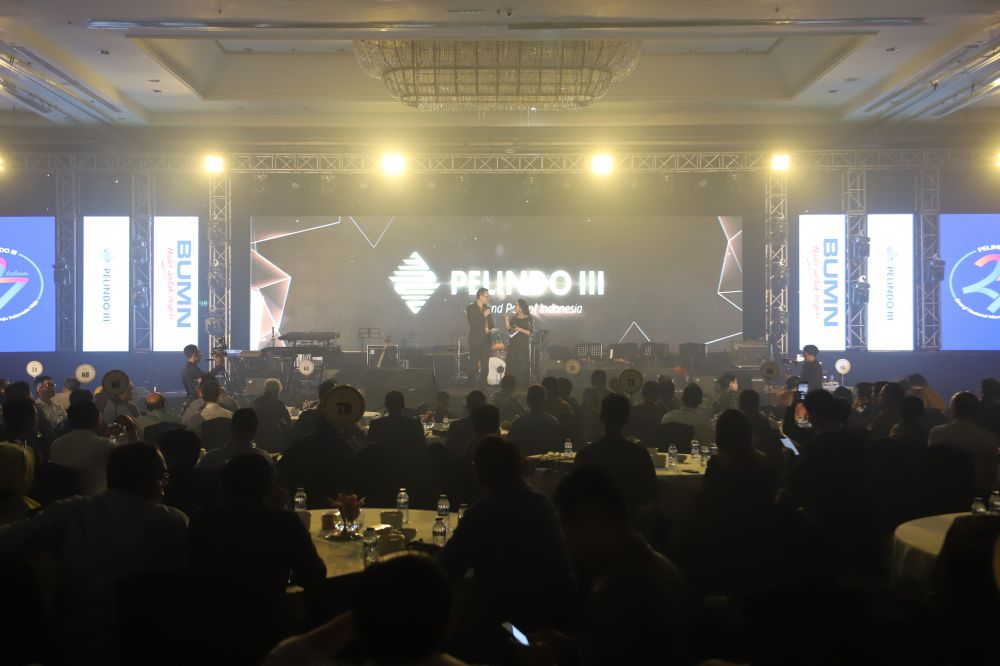 Suasana penganugerahan pelanggan di penghujung tahun 2019 oleh Pelindo III di Hotel Shangri-La Surabaya, Rabu (4/12/2019) malam 
