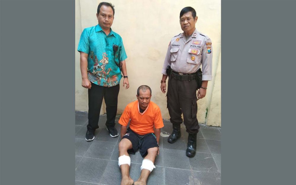 Agus Purwanto, pembobol Kantor Baznas Kota Mojokerto dilumpuhkan kedua kakinya