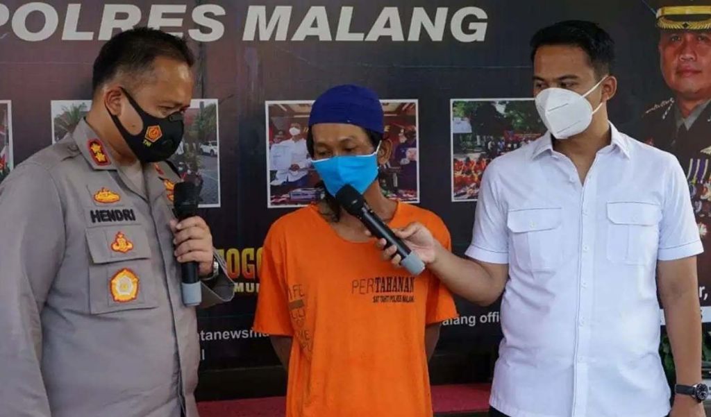 Pelaku pembunuhan teman dekat diamankan di Mapolres Malang
