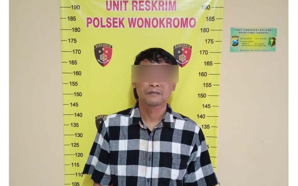 Pencopet yang dihajar warga diamankan di Mapolsek Wonokromo, Surabaya