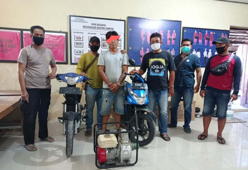 Pencuri rakus diamankan di Mapolsek Sampung, Ponorogo
