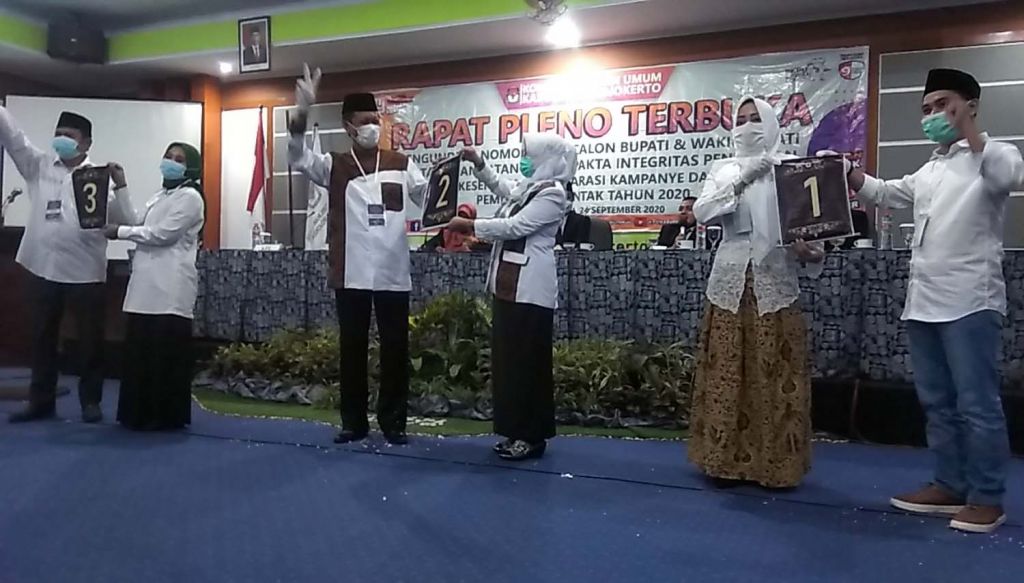 Penetapan nomor urut paslon di Pilkada Mojokerto 2020