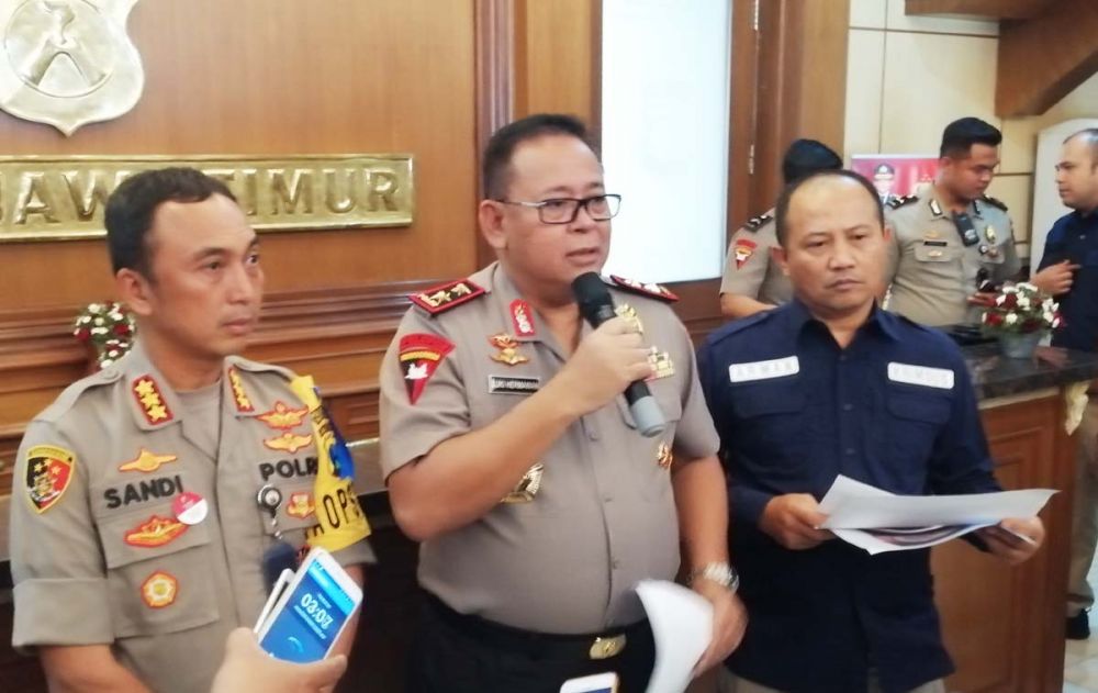 Kapolda Jatim Irjen Pol Luki Hermawan menyampaikan penetapan Veronica Koman sebagai tersangka