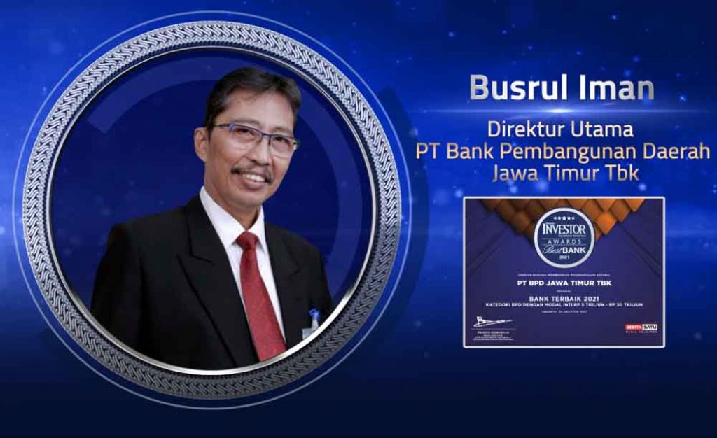 Bank Jatim Raih Penghargaan dalam Kategori BPD Terbaik 2021