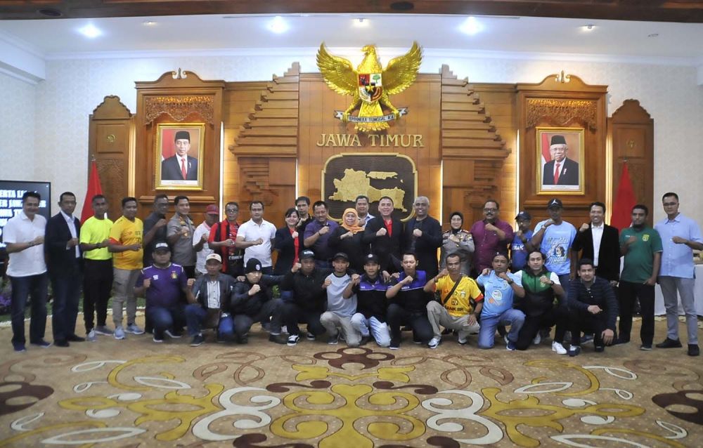 Deklarasi damai elemen suporter dari 8 tim peserta Piala Gubernur Jatim 2020