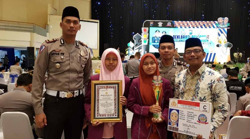 Kasatlantas Polres Madiun Kota, Affan Priyo Wicaksono bersama para pemenang