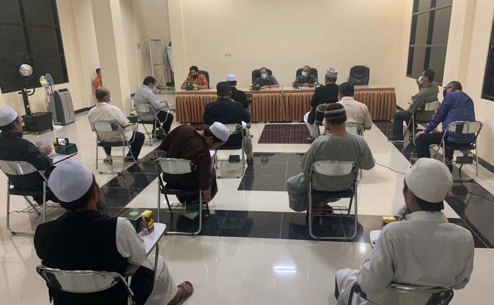 Rapat koordinasi antara Pemkab Magetan dan Ponpes Temboro terkait pemulangan para santri beberapa waktu lalu (Foto: Dok. jatimnow.com)