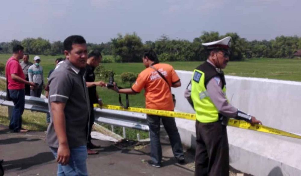 Garis polisi dipasang di lokasi penemuan potongan kaki manusia  
