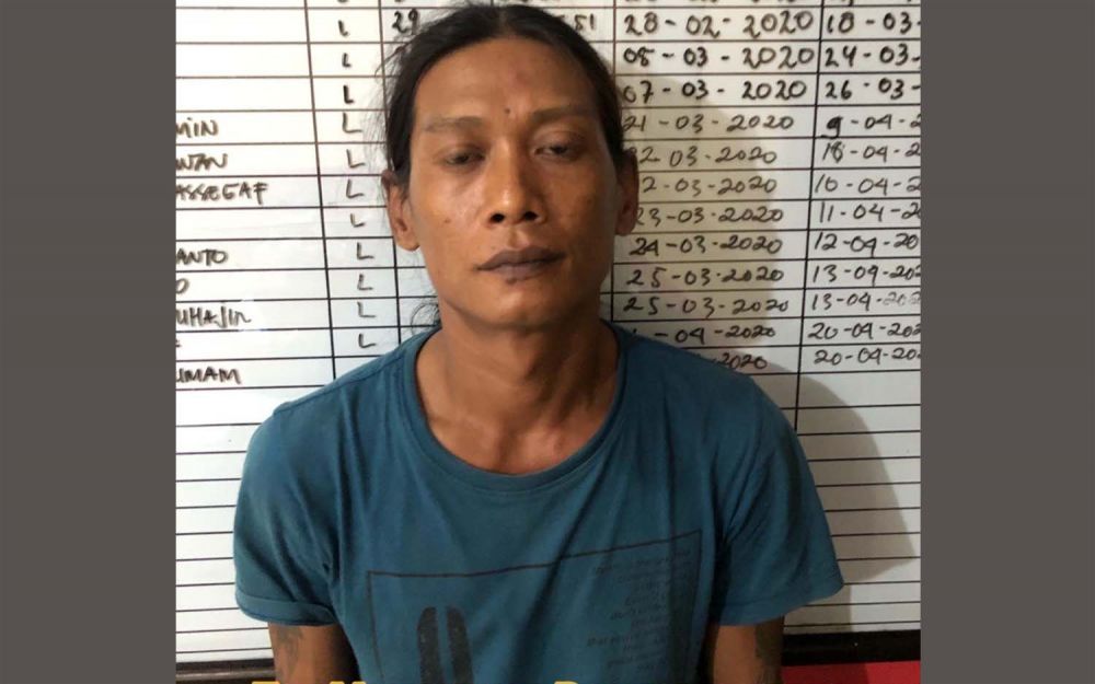 Muhammad Purnomo alias Sloben diamankan Tim Unit Jatanras Polres Pasuruan