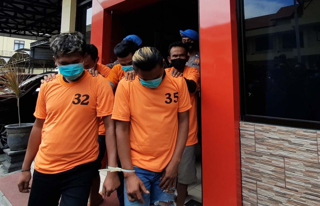 Beroperasi di Kawasan Ngoro Industri Mojokerto, 5 Preman Diringkus