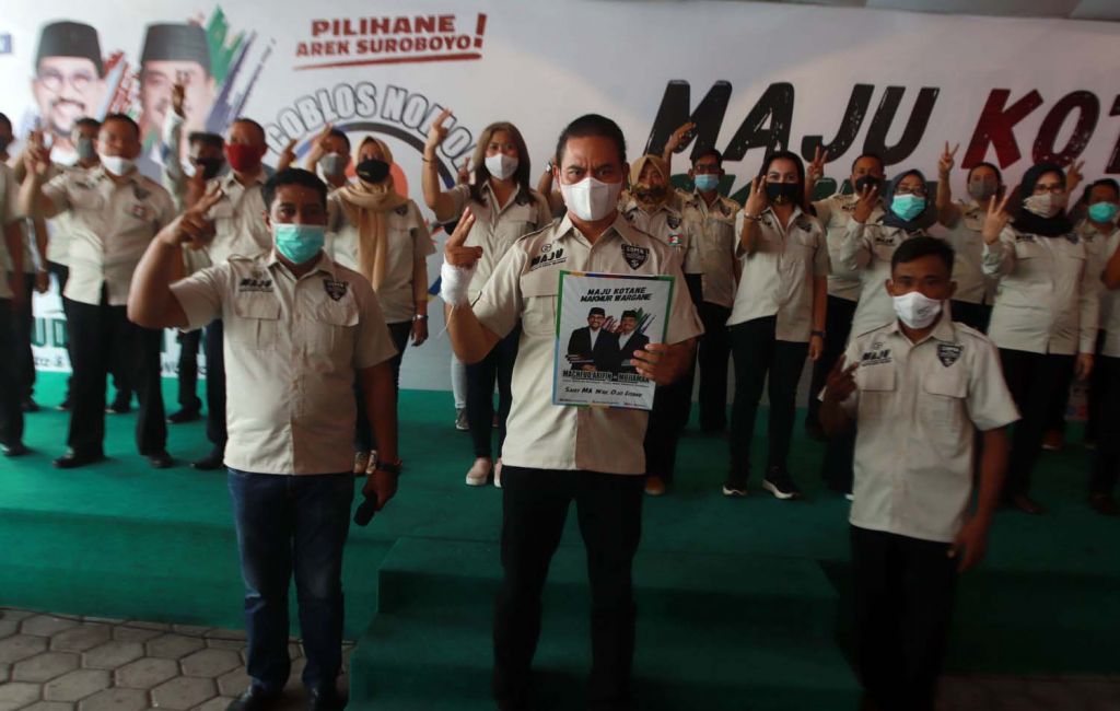 Relawan Machfud Arifin-Mujiaman Deklarasi Tolak dan Lawan Politik Uang