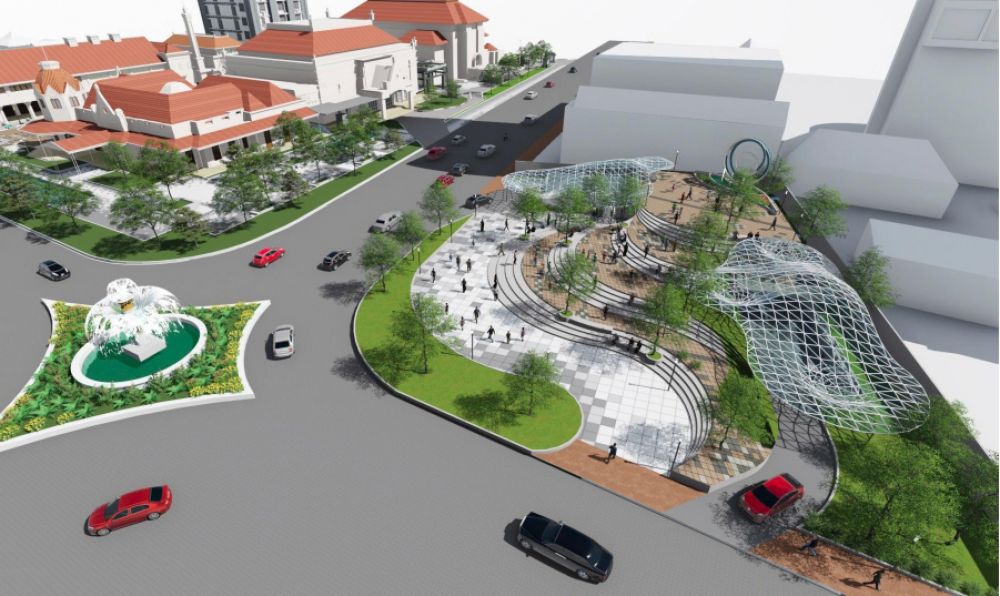 Desain pengembangan Kompleks Balai Pemuda dan Alun-alun Surabaya