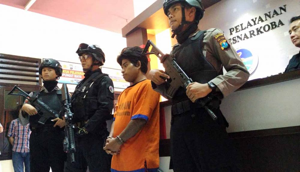 Muhammad Joni, salah satu tahanan kabur Polres Pasuruan Kota yang berhasil ditangkap