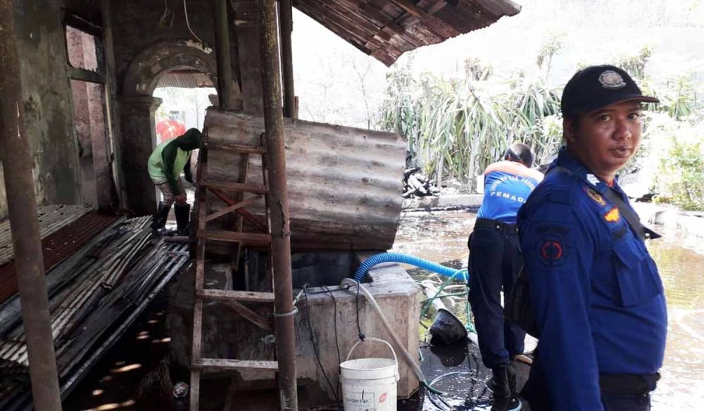 Rumah kuno peninggalan Belanda di Probolinggo terbakar