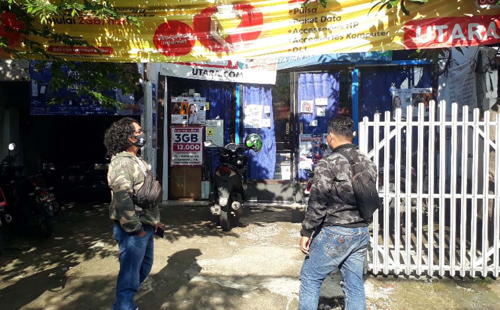 Rumah salah satu terduga teroris di Tambak Sawah, Rungkut, Surabaya