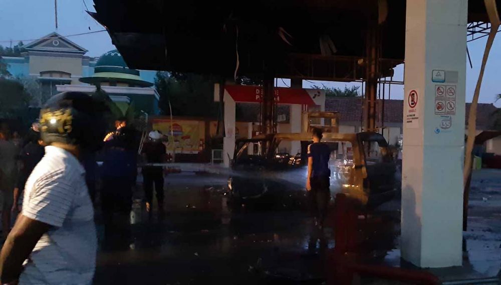 Api yang membakar SPBU di Ponorogo berhasil dipadamkan