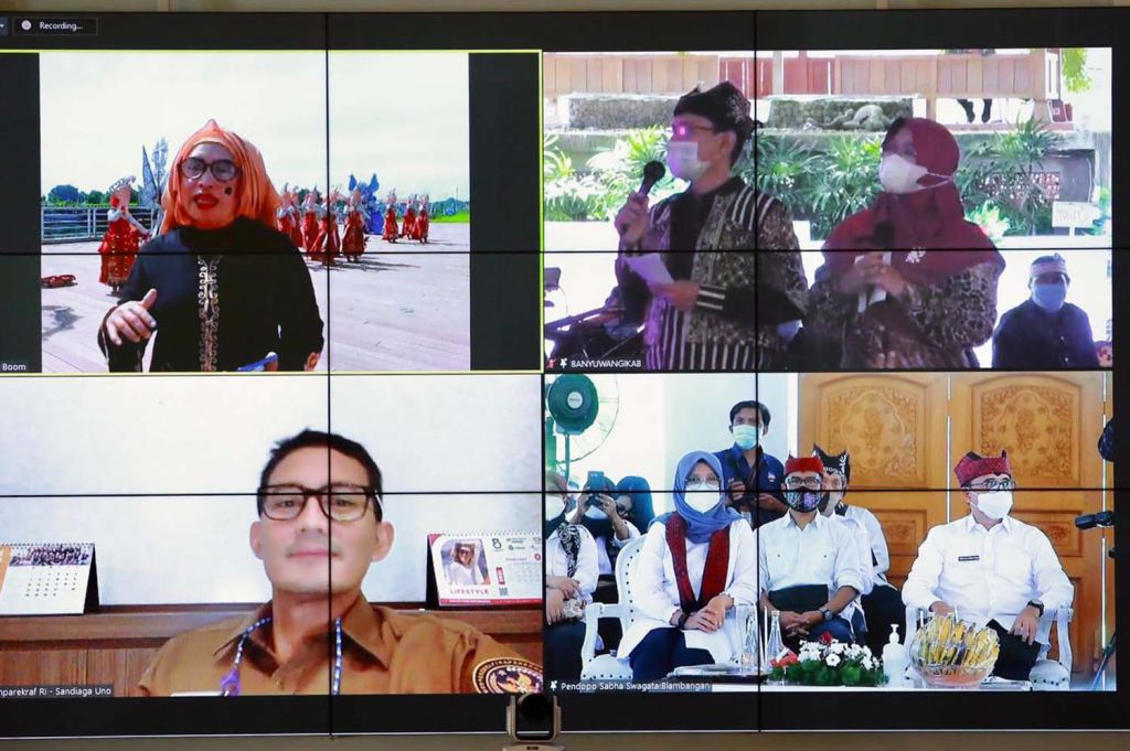 Konsep Hybrid dalam Banyuwangi Festival 2021 Dipuji Sandiaga Uno