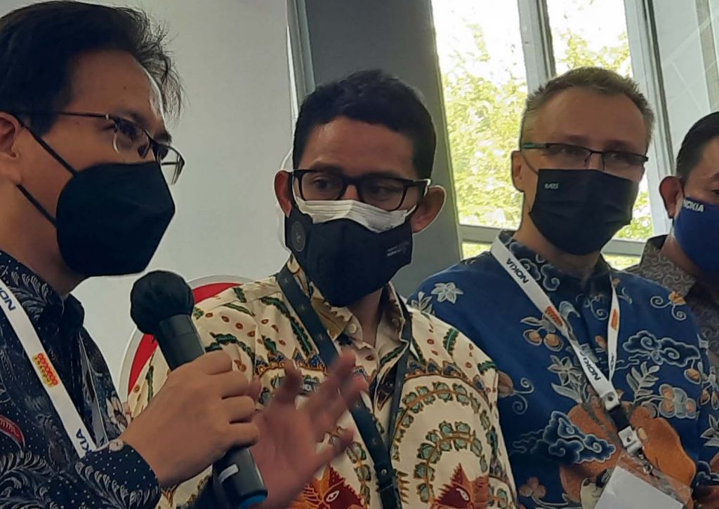 Menparekraf Sandiaga Uno, saat berada di Institut Teknologi Sepuluh Nopember (ITS) Surabaya, Kamis, (16/9/2021)