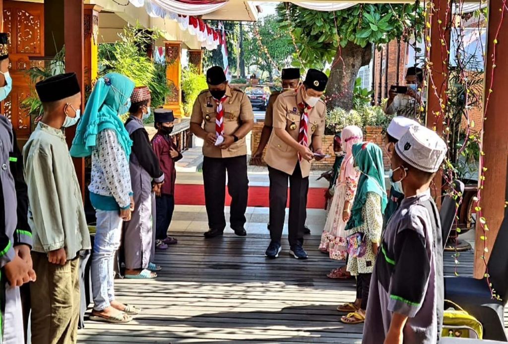 Hari Pramuka 2021, Kwarcab Kota Mojokerto Santuni Puluhan Anak Yatim
