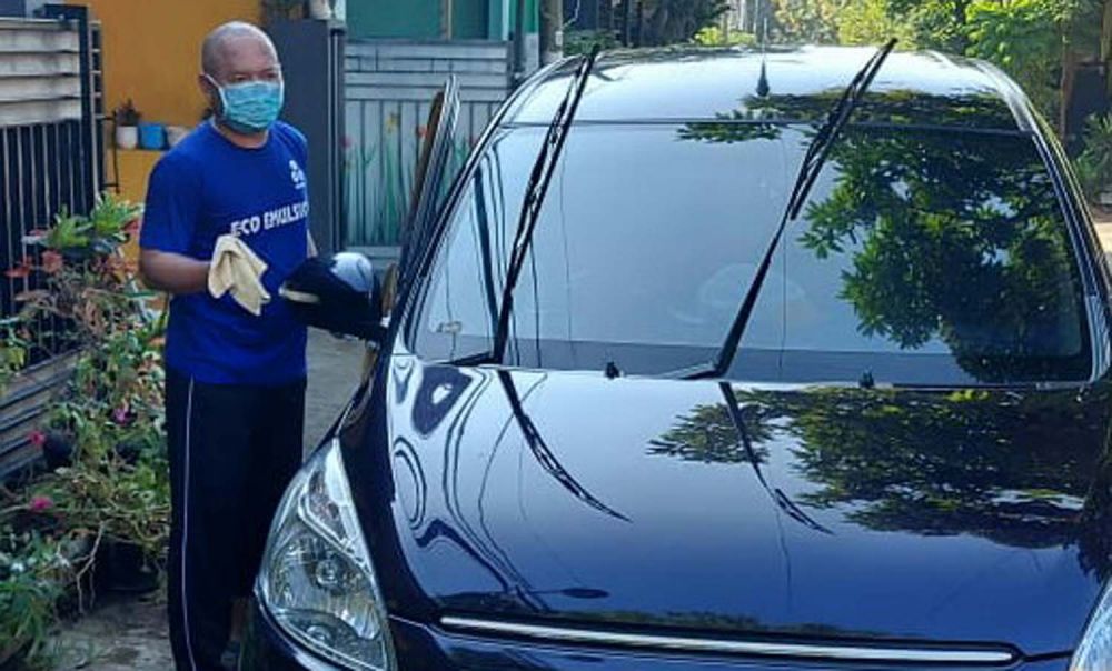 Sarjono, pasien positif Corona klaster Sukolilo asal Pasuruan yang dinyatakan sembuh.