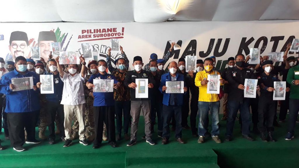 Satgas GEBRAK menggelar deklarasi lawan kecurangan dan hoaks dalam Pilwali Surabaya 2020