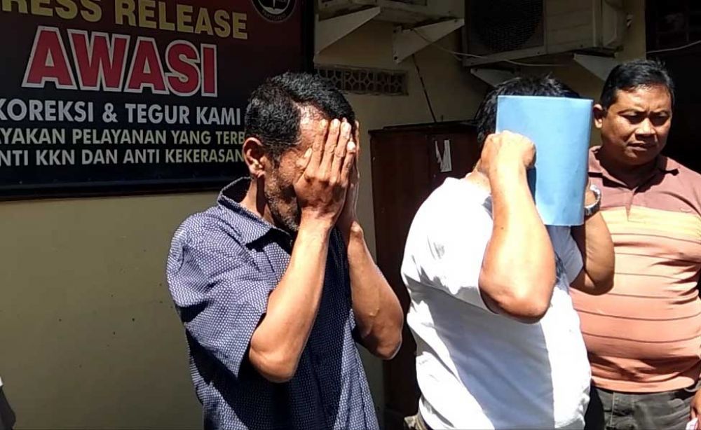 Kedua pelaku pencurian bantalan rel ditangkap