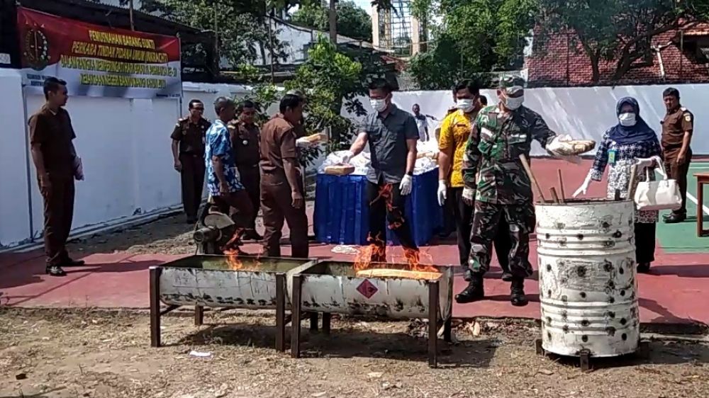 Pemusnahan BB di Kejari Banyuwangi