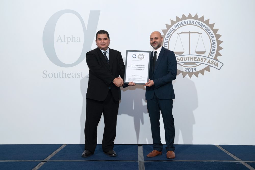 Semen Indonesia raih tiga penghargaan dari Alpha Southeast Asia di Singapura, Selasa (17/9/2019)